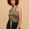 Racer Back Vest Plastic Free - Olive
