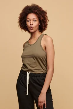 Racer Back Vest Plastic Free - Olive