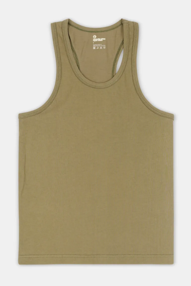 Racer Back Vest Plastic Free - Olive