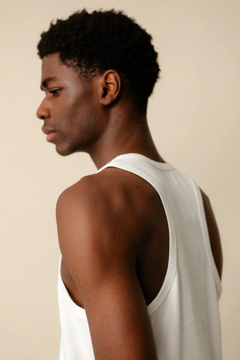 Racer Back Vest Plastic Free - White