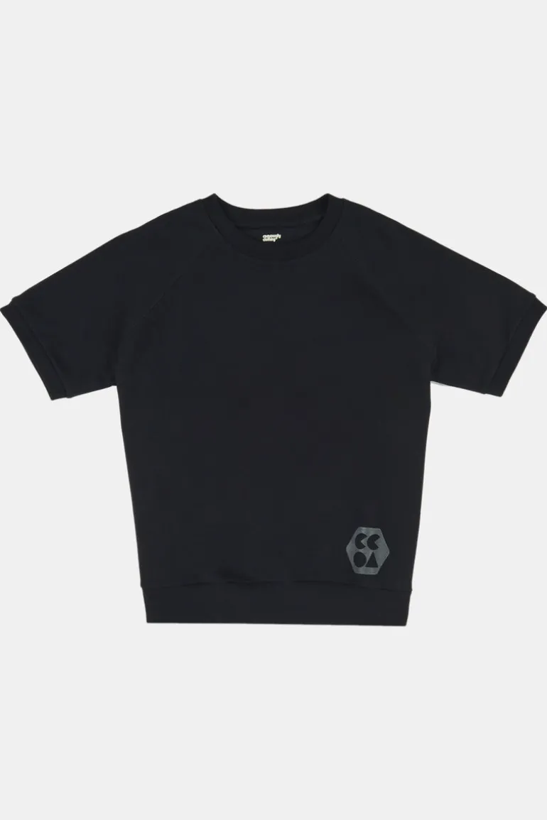 Short Sleeve Raglan Training Top Plastic Free - Black