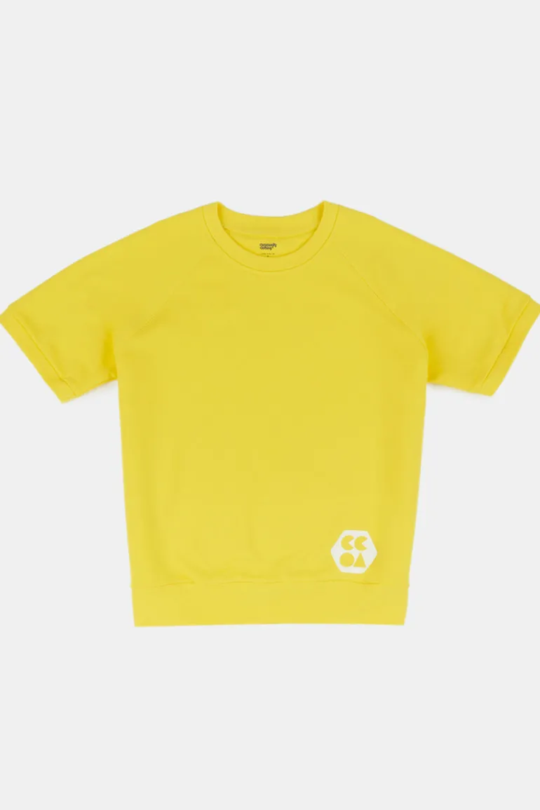 Short Sleeve Raglan Training Top Plastic Free - Canary Yellow