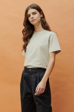 Short Sleeve T Shirt Plastic Free - Stone
