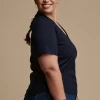 Short Sleeve V-Neck T Shirt - Navy