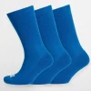 Single Colour Sports Calf Sock 3 Pack - Cobalt