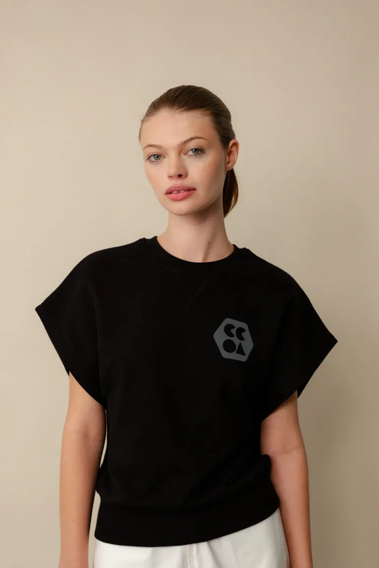 Sleeveless Sweatshirt Plastic Free - Black