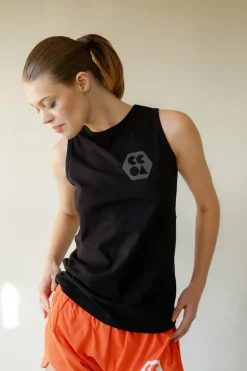 Sleeveless T Shirt Plastic Free - Black