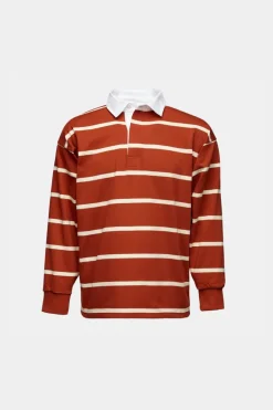 Striped Rugby Shirt - Cinnamon/Ecru