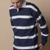 Striped Rugby Shirt - Navy/White