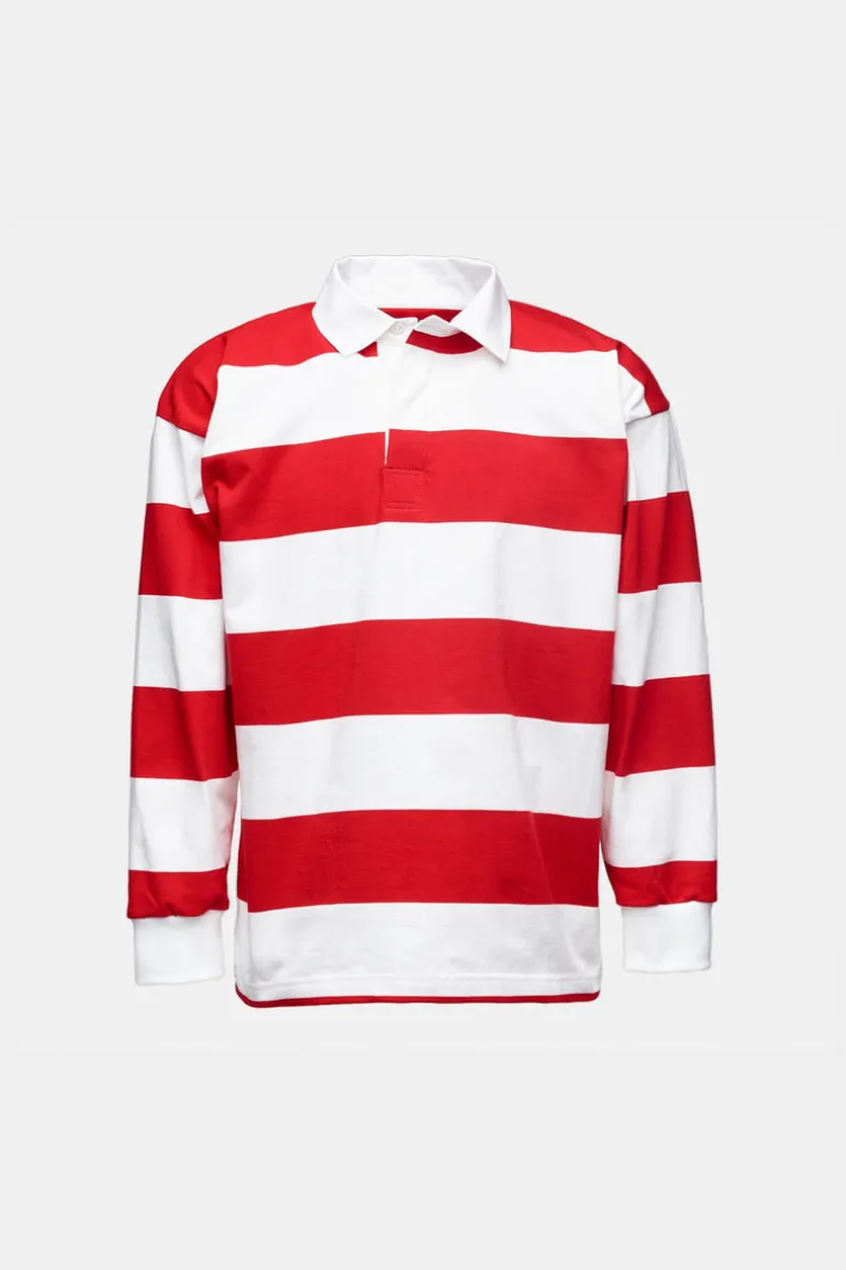Striped Rugby Shirt - Red/White